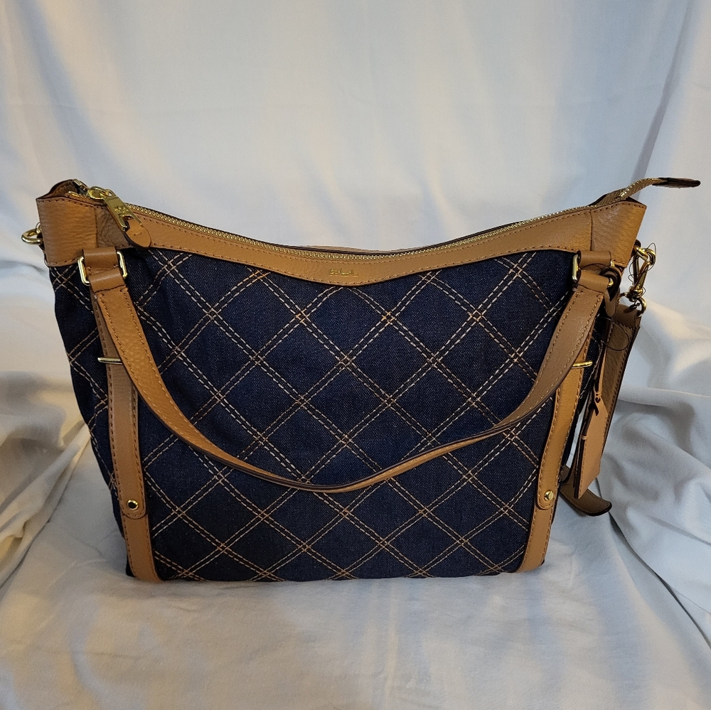 Lauren Ralph Lauren Grafton QU Felicity-Hob-Me denim satchel